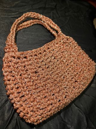 Mix borse uncinetto marroni e rosa