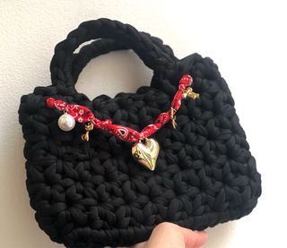 Mix borse uncinetto marroni e rosa