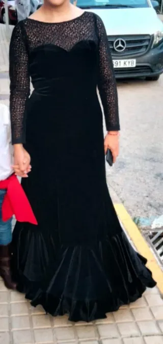 Vestido Flamenca Negro Encaje
