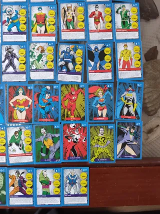 Colección completa 54 cartas superhéroes DC Comics