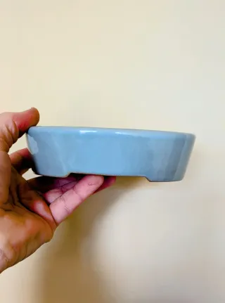 Maceta bonsai Yixing azul cerámica