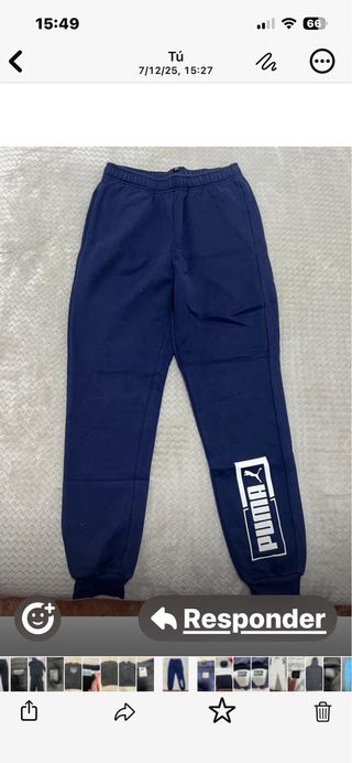 Pantalón chándal Puma azul talla M