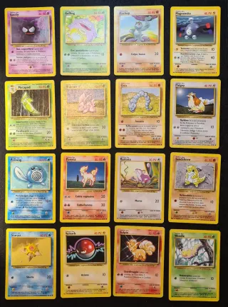 Lotto 36 Carte Pokémon Vintage Italiane - Set Base