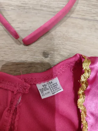 Costume principessa rosa con corona