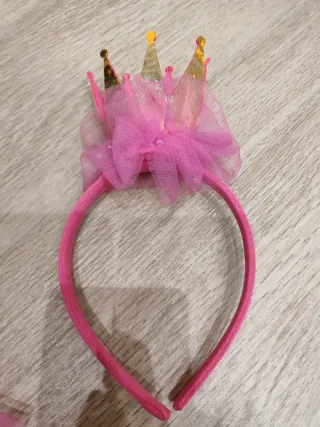 Costume principessa rosa con corona