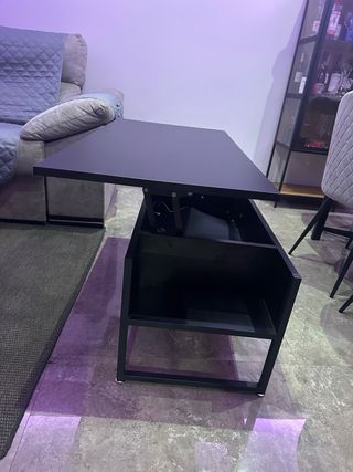 Mesa de centro elevable negra