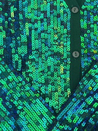 Twin Set Chaqueta Lentejuelas Azul Verde