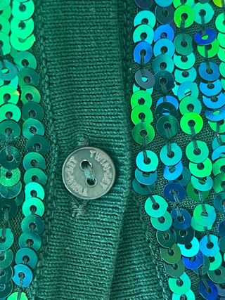 Twin Set Chaqueta Lentejuelas Azul Verde