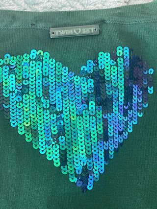 Twin Set Chaqueta Lentejuelas Azul Verde