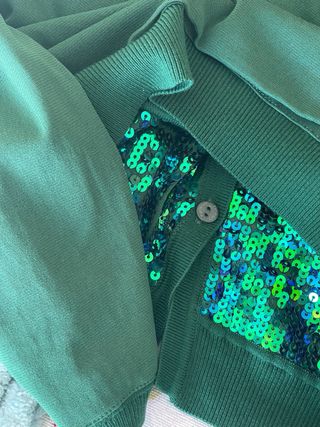 Twin Set Chaqueta Lentejuelas Azul Verde