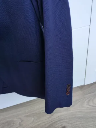 Chaqueta de traje azul Purificación García
