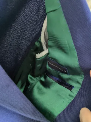 Chaqueta de traje azul Purificación García