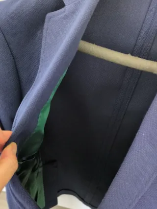 Chaqueta de traje azul Purificación García