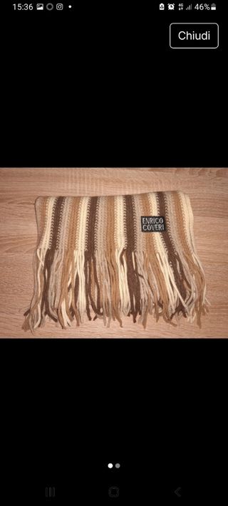 Sciarpa unisex righe beige e marrone