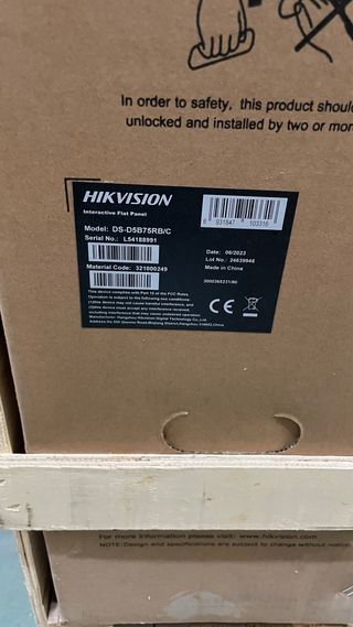 Monitor Táctil Hikvision 75 Gris