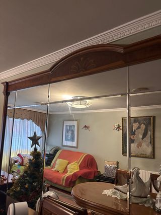 Espejo de pared madera y cristal