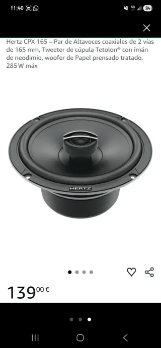 Altavoces Hertz CPX 165 Pro Coche