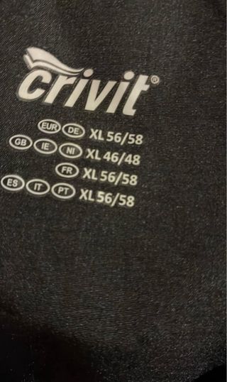 Giubbino fitness uomo Crivit nero