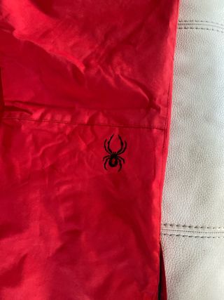 Traje de esquí Spyder mujer rojo y blanco