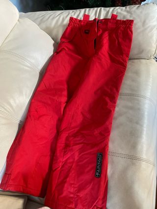 Traje de esquí Spyder mujer rojo y blanco