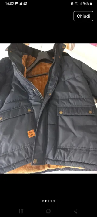 Giaccone invernale caldo grigio