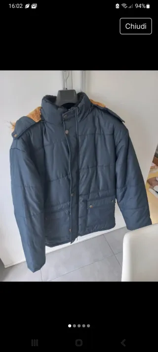 Giaccone invernale caldo grigio