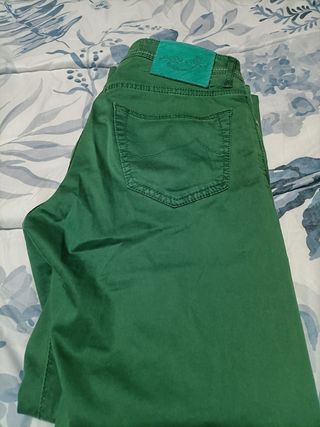 Pantalones Jacob Cohen Hombre Talla 31 Verde