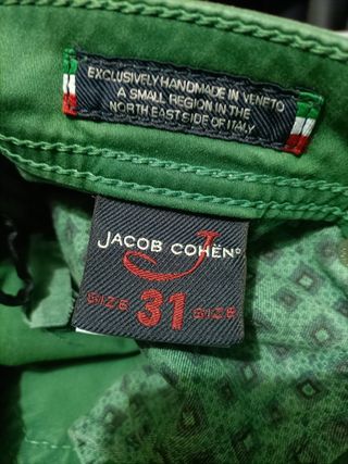 Pantalones Jacob Cohen Hombre Talla 31 Verde