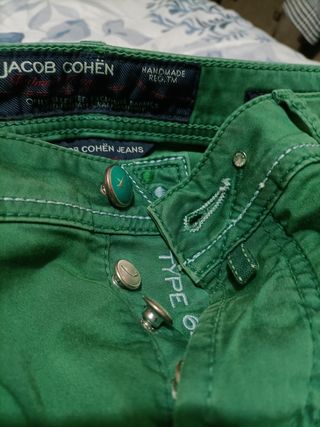Pantalones Jacob Cohen Hombre Talla 31 Verde