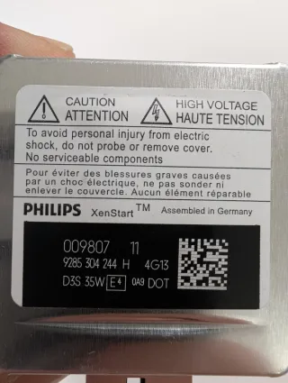 Philips XenStart XenEcoStart D3S HID Xenón
