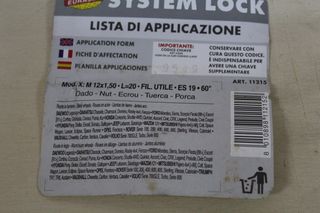 Juego tuercas antirrobo M 12X1,50 L=20