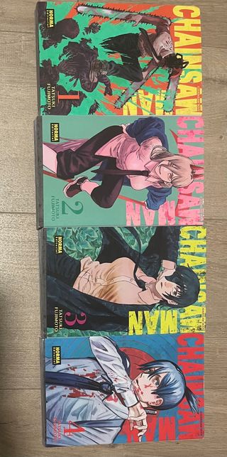 Chainsaw man primeros 4 tomos