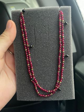 Collana Breil perle rosse e oro