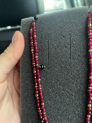 Collana Breil perle rosse e oro