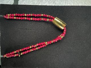 Collana Breil perle rosse e oro