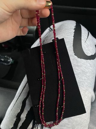 Collana Breil perle rosse e oro