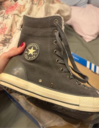 Converse gris botines forrados