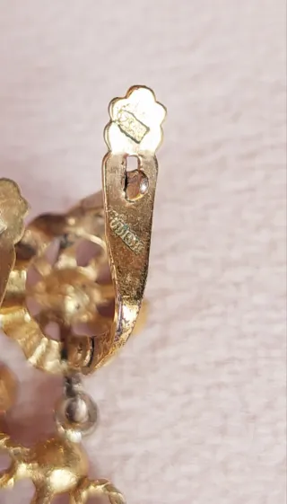 Pendientes plata Coral Dorado