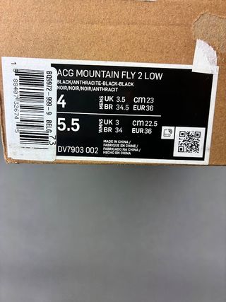 Nike ACG Mountain Fly 2 Low Nero Antracite
