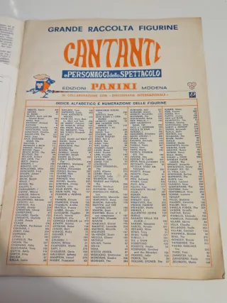 Album Panini Cantanti 1968 Vuoto