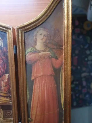 Tríptico Religioso Madera Al-Aleo