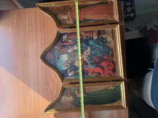 Tríptico Religioso Madera Al-Aleo