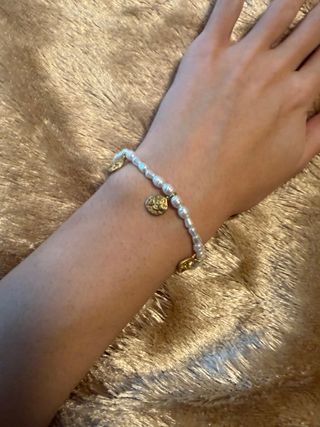 Pulsera Bimba y Lola perlas y dorada