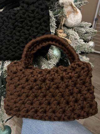 2 Borse uncinetto quella nera cotone 90%