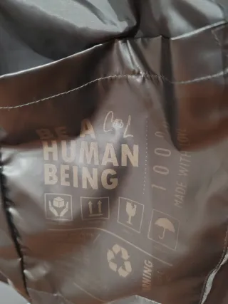 Abrigo BIB plateado con cuello de pelo