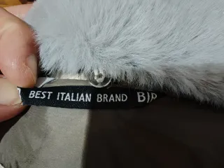 Abrigo BIB plateado con cuello de pelo