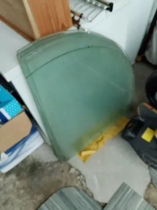 Cristal para estantería 1/4 círculo