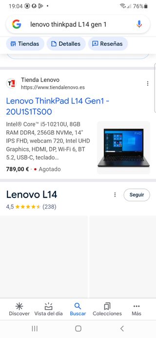 Ordenador portátil lenovo thinkpad i5 10 GEN TÁCTI