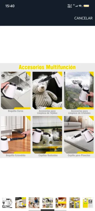 Limpiador Vapor Portátil Calefacción Instantánea