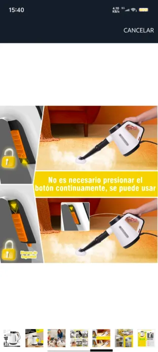 Limpiador Vapor Portátil Calefacción Instantánea